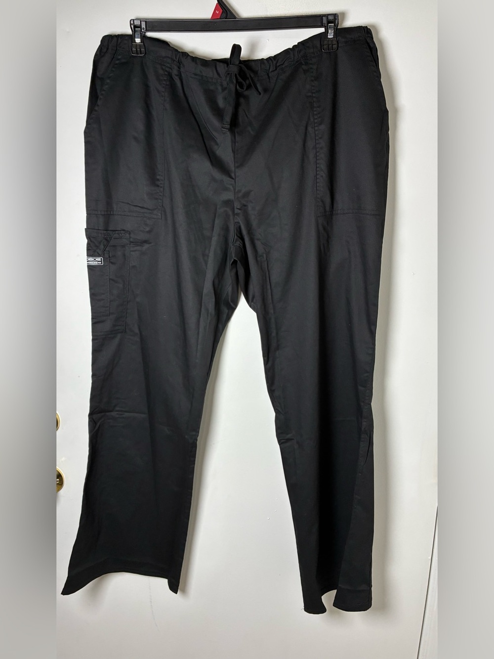 Cherokee Black Cargo Scrub Pants with Utility Pockets